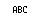 Image of uppercase characters, ABC.