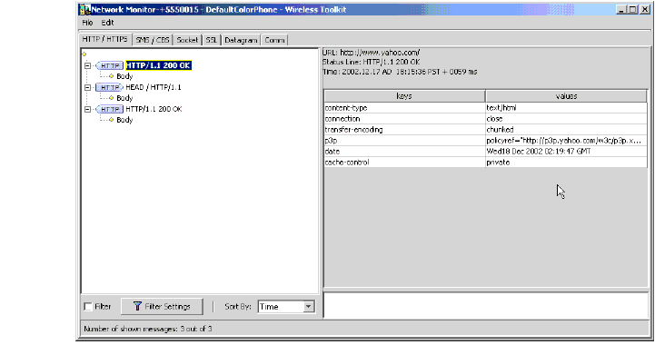 Network Monitor window showing close up of key and value pairs.